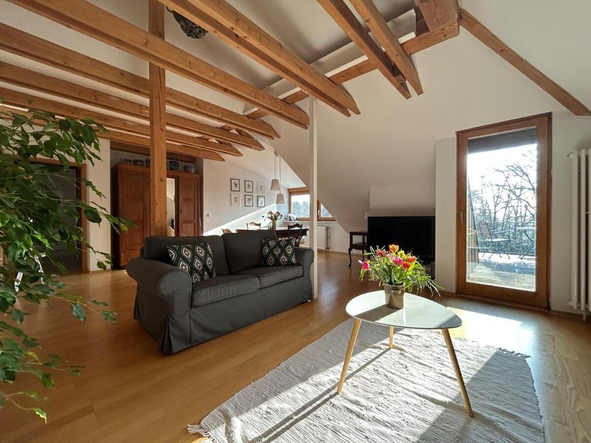 Grosse Wohnung Mit Dachterrasse In Starnberg Esterno foto